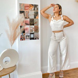 Women's Linen Summer Casual Set (NEW) Pants & Top